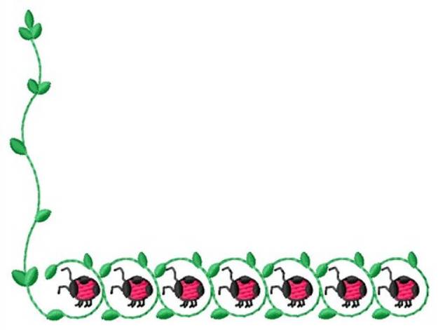 Picture of Border Of Ladybugs Machine Embroidery Design