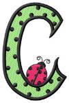 Picture of Ladybug Letter C Machine Embroidery Design