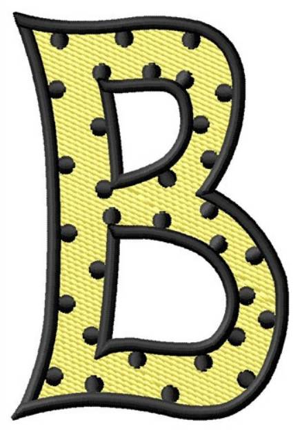Picture of Polka Dot Letter B Machine Embroidery Design