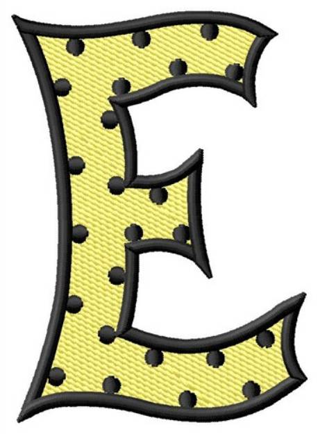Picture of Polka Dot Letter E Machine Embroidery Design