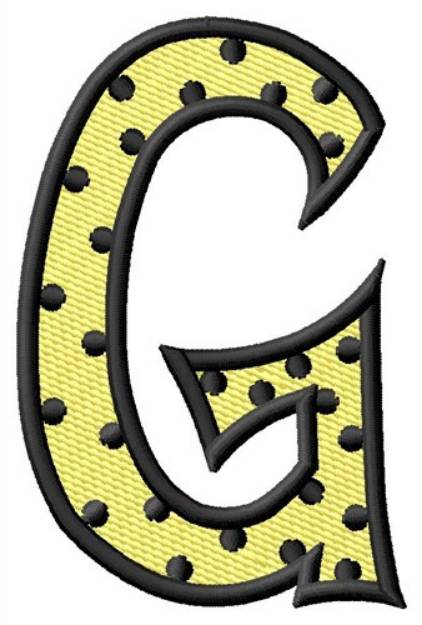 Picture of Polka Dot Letter G Machine Embroidery Design