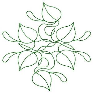 Picture of Leafy Swirls Machine Embroidery Design