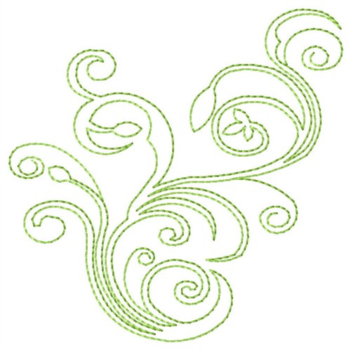 Swirly Lines Machine Embroidery Design