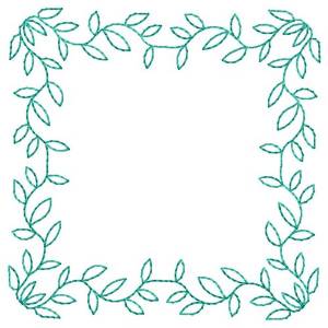 Picture of Leafy Frame Machine Embroidery Design