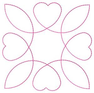 Picture of Heart Decoration Machine Embroidery Design