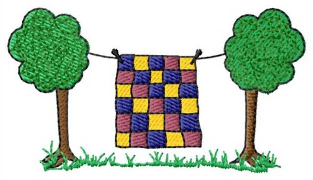 Picture of Clothesline Quilt Machine Embroidery Design