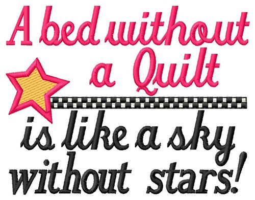 Without A Quilt Machine Embroidery Design
