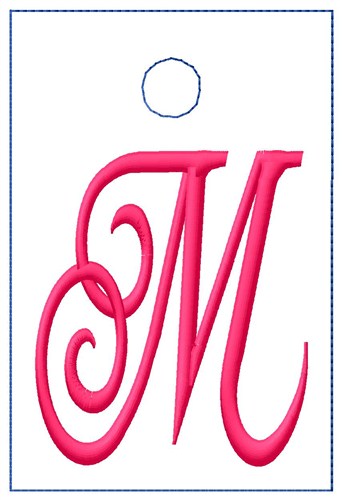 Luggage Tag M Machine Embroidery Design