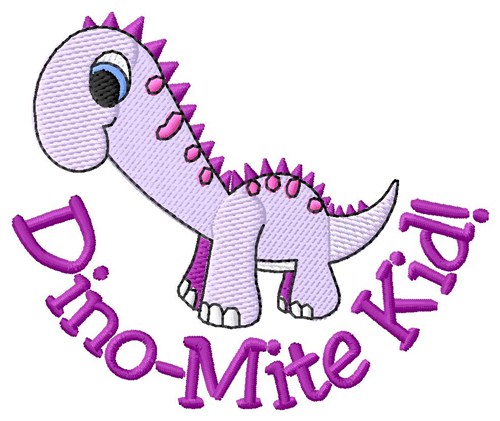Dino-Mite Kid Machine Embroidery Design