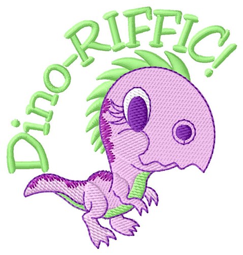 Dino-Riffic Machine Embroidery Design