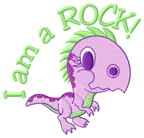 I Am A Rock Machine Embroidery Design