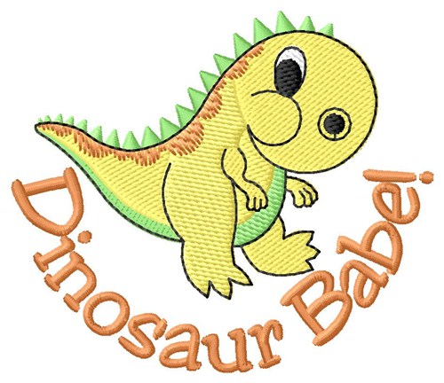 Dinosaur Babe Machine Embroidery Design