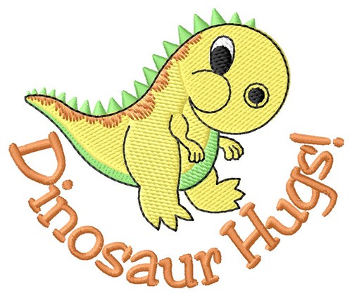 Dinosaur Hugs Machine Embroidery Design