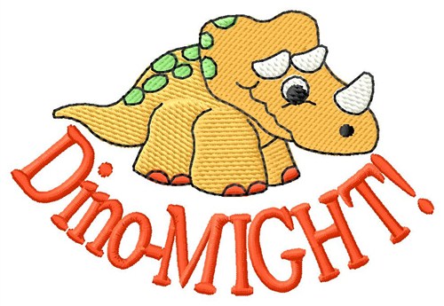Dino-Might Machine Embroidery Design