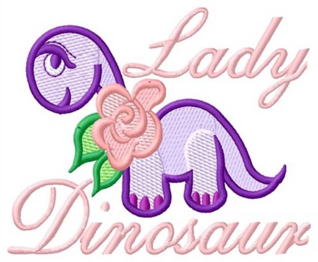 Picture of Lady Dinosaur Machine Embroidery Design