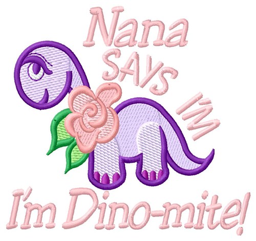 Nana Dino-mite Machine Embroidery Design