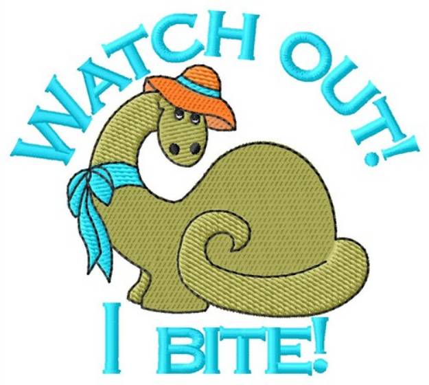 Picture of Watch Out I Bite Machine Embroidery Design