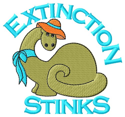 Extinction Stinks Machine Embroidery Design