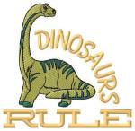 Picture of Dinosaurs Rule Machine Embroidery Design