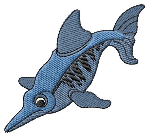 Ichthyosaurus Machine Embroidery Design