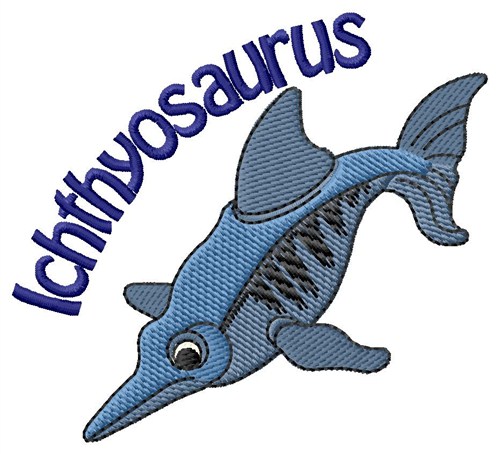 Ichthyosaurus Machine Embroidery Design