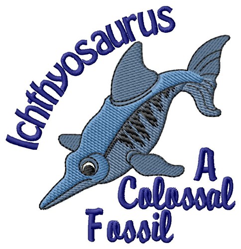 A Colossal Fossil Machine Embroidery Design