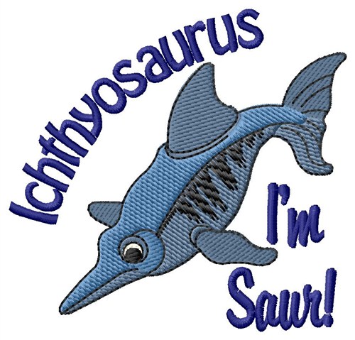 Ichthyosaurus Im Saur Machine Embroidery Design