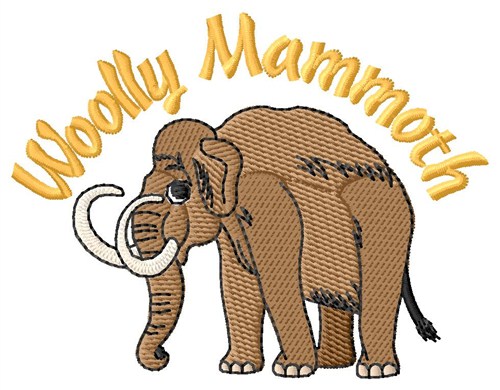 Woolly Mammoth Machine Embroidery Design