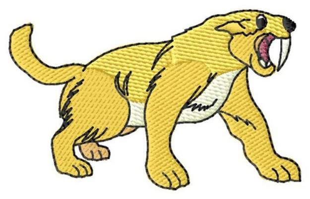 Picture of Saber Toothed Cat Machine Embroidery Design
