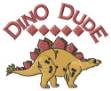 Picture of Dino Dude Machine Embroidery Design