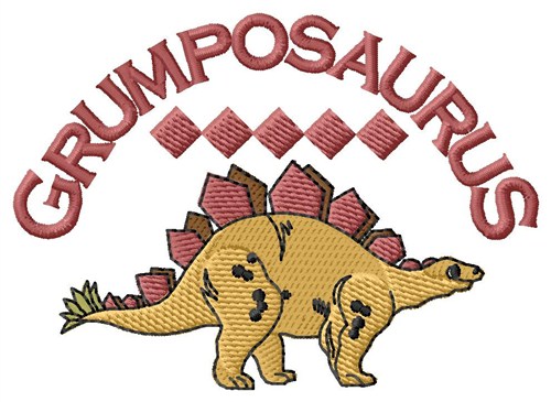 Grumposaurus Machine Embroidery Design