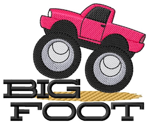 Big Foot Truck Machine Embroidery Design