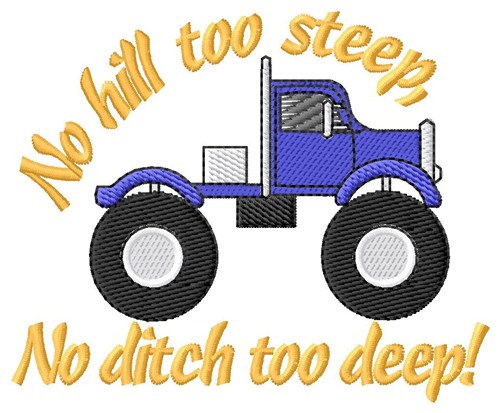 No Hill To Steep Machine Embroidery Design