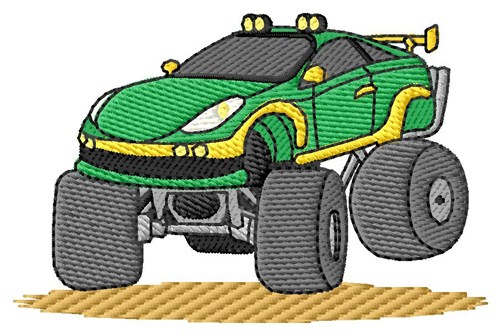 Monster Car Machine Embroidery Design