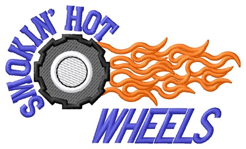 Smokin Hot Wheels Machine Embroidery Design