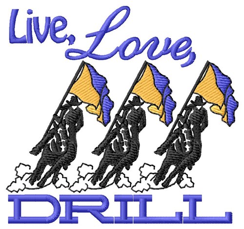Live Love Drill Machine Embroidery Design