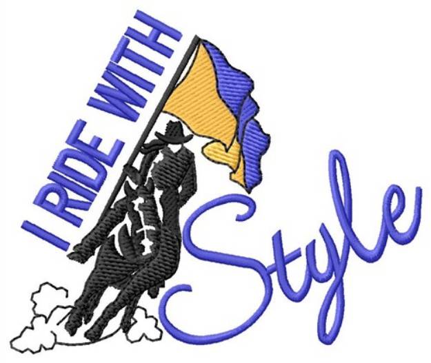 Picture of I Ride With Style Machine Embroidery Design