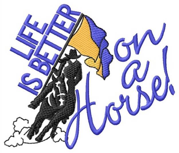 Picture of Better On A Horse Machine Embroidery Design