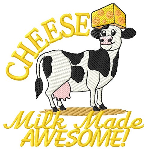 Milk Made Awesome Machine Embroidery Design