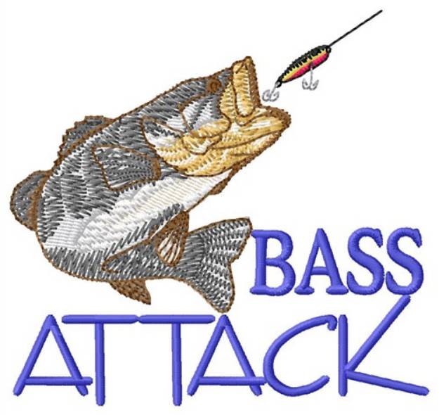 Picture of Bass Attack Machine Embroidery Design