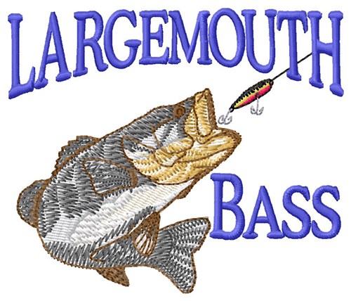 Largemouth Bass Machine Embroidery Design