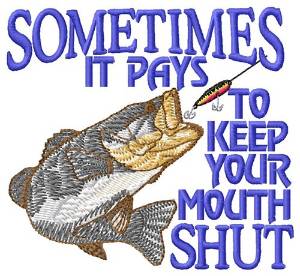 Picture of Keep Your Mouth Shut Machine Embroidery Design