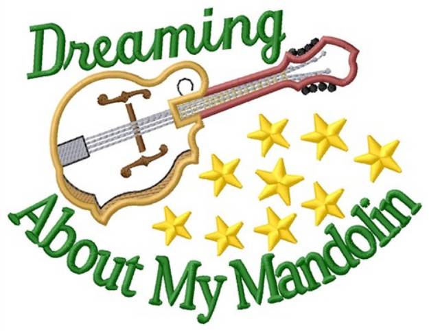 Picture of Dreaming Mandolin Machine Embroidery Design