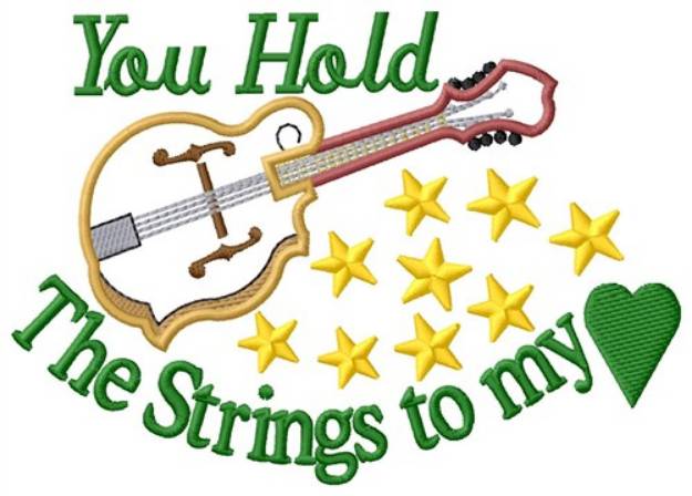 Picture of The Strings To My Heart Machine Embroidery Design
