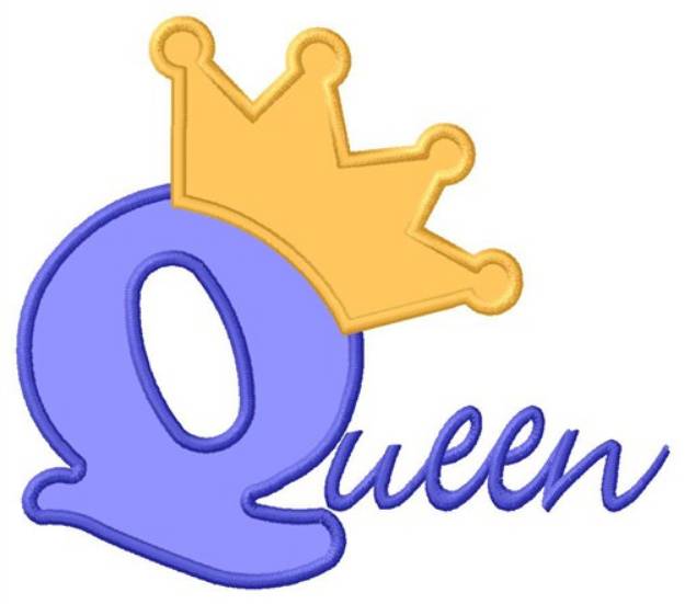 Picture of Queen Applique Machine Embroidery Design