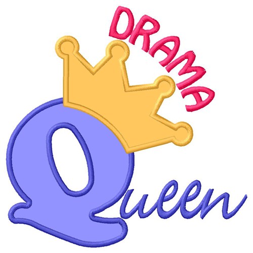 Drama Queen Machine Embroidery Design