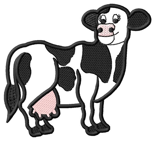 Applique Cow Machine Embroidery Design