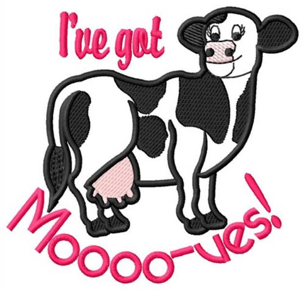 Picture of Ive Got Mooo-ves Machine Embroidery Design