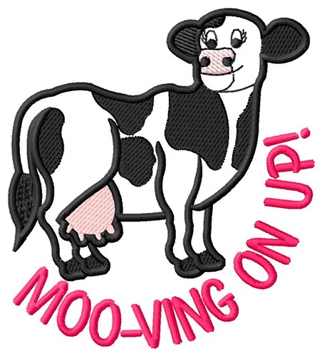 Moo-ving On Up Machine Embroidery Design