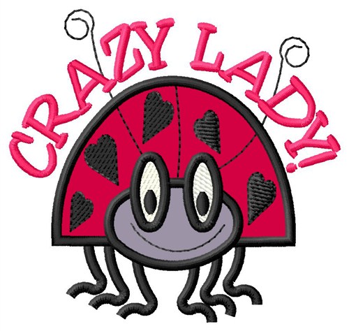 Crazy Ladybug Machine Embroidery Design